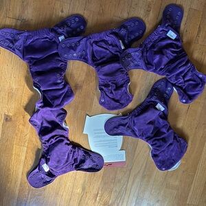 5 GroVia AIO Purple Cloth Diapers for Kids